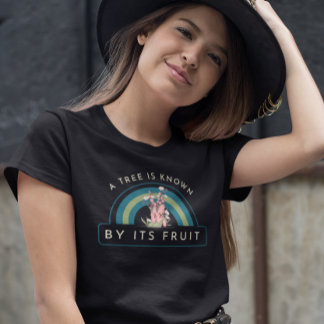 Camiseta Árbol Conocido Por Su Chica De Vaca Fruta