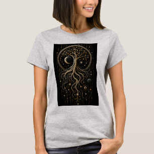 Camiseta Árbol Cósmico de la Vida 3D Micro Mosaico