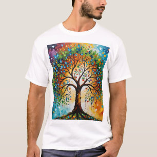 Camiseta Árbol cósmico de mitos - Arte folclórico indio