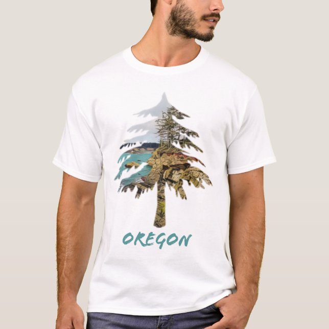 Camiseta Árbol costero de Oregón (Anverso)