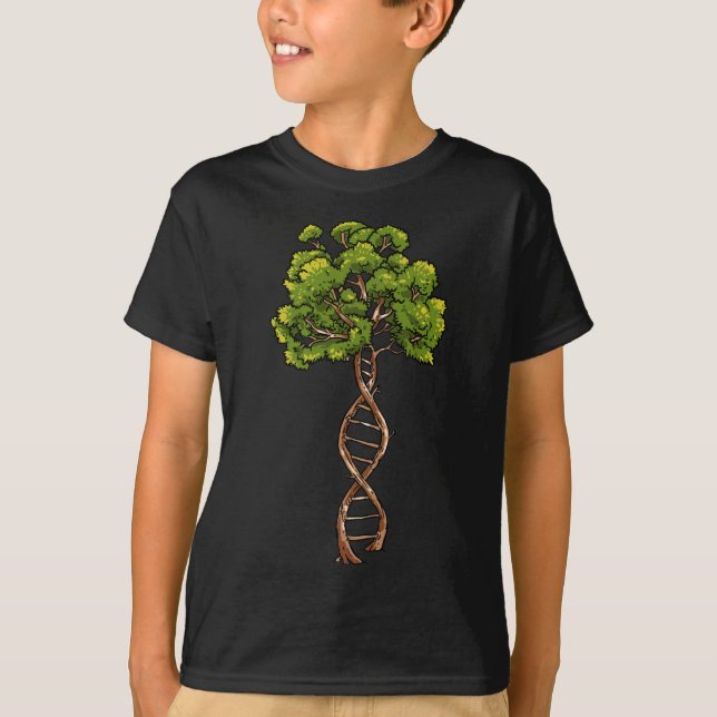 Camiseta Árbol de ADN del ambiente de la ciencia de la vida (Anverso)