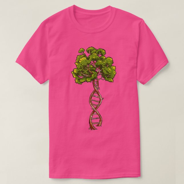 Camiseta Árbol de ADN del ambiente de la ciencia de la vida (Diseño del anverso)