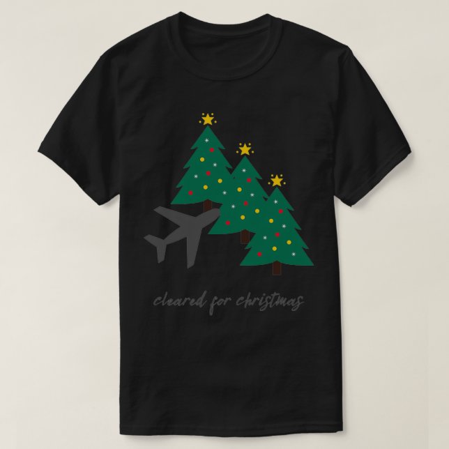 Camiseta Árbol de aerolíneas de Navidades piloto (Diseño del anverso)