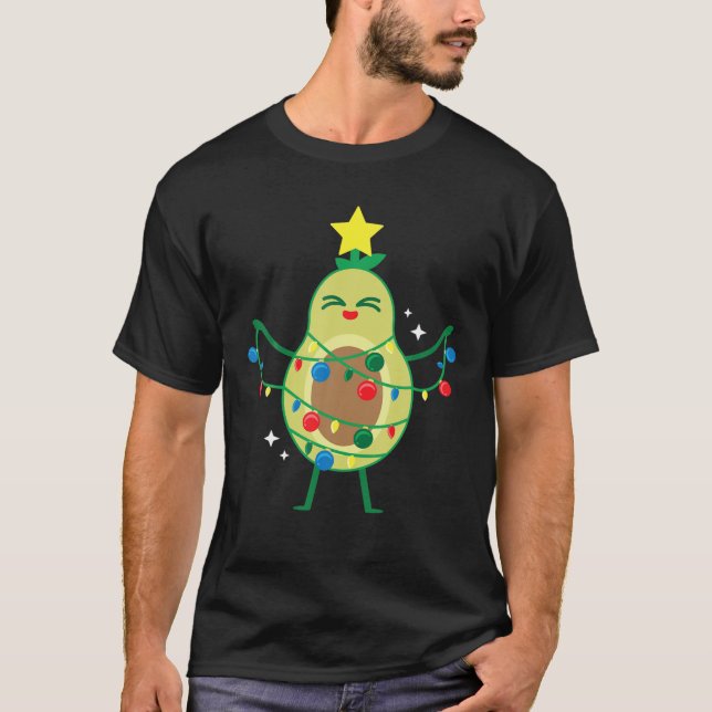 Camiseta Árbol de aguacate Gracioso Guay Vegetariano Navida (Anverso)