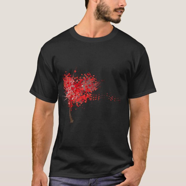 Camiseta Árbol de amor el día de San Valentín (Anverso)