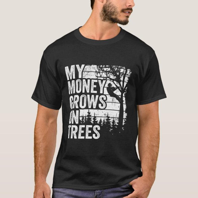 Camiseta Árbol De Árbol De Arborisco Mi Dinero Crece En Árb (Anverso)