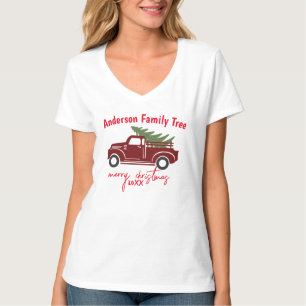 Camiseta Árbol de árbol de navidad de Feliz árbol de camion