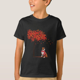 Camiseta Árbol de arce Bulldog Día de Acción de Gracias Per