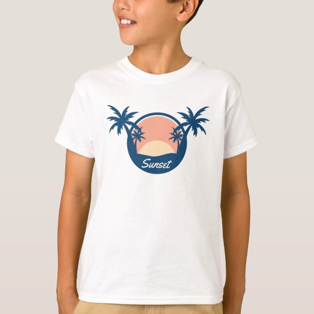 Camiseta Árbol de atardecer (Anverso)