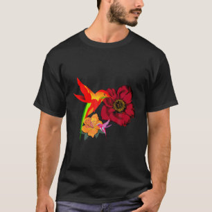 Camiseta Árbol de aves Hummingbird Hermoso Espíritu de natu