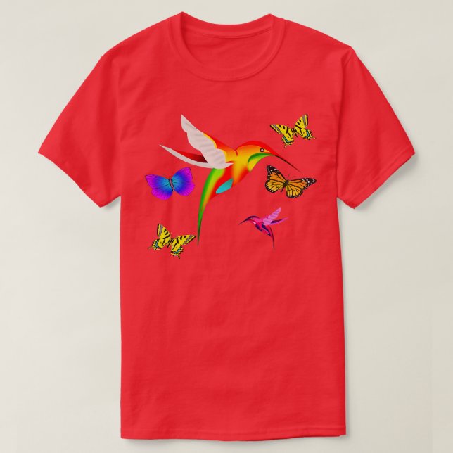 Camiseta Árbol de aves Hummingbird Hermoso Espíritu de natu (Diseño del anverso)