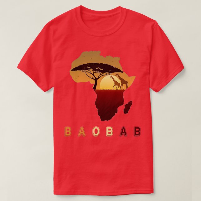 Camiseta Árbol de baobab, árbol baobab, árbol baobab de Áfr (Diseño del anverso)