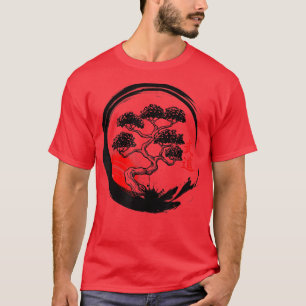 Camiseta Árbol de Bonsai en círculo de Enso Diseño de Centr