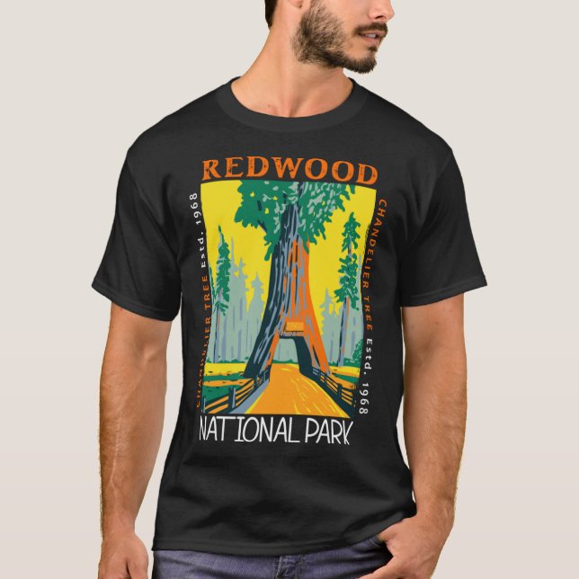 Camiseta Árbol de candelabro del parque nacional de secuoya (Anverso)