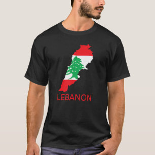 Camiseta Árbol de cedro Bandera del Líbano Beirut Árabe Lib
