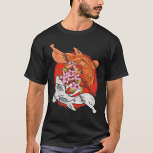 Camiseta Árbol de cerezo japonés Koi Fish Yin Yang