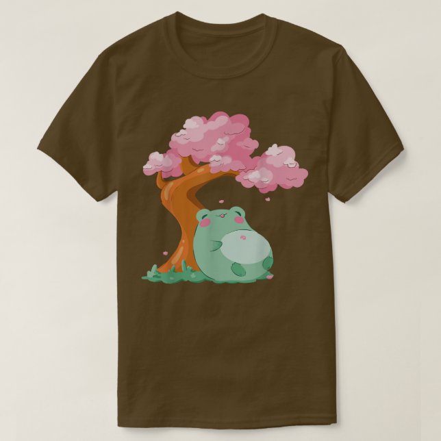 Camiseta Árbol de cerezo Sakura Escarcha Cuta Kawaii Japoné (Diseño del anverso)