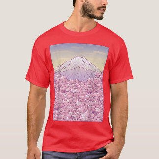 Camiseta Árbol de cerezo sakura Japón Fuji japonés