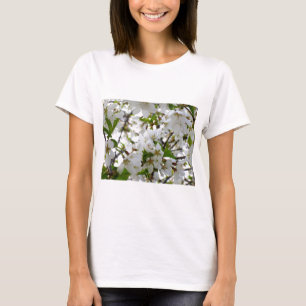 Camiseta Árbol de cerezos con flores de flores blancas