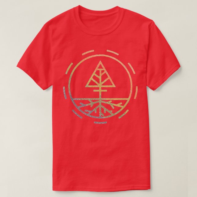 Camiseta Árbol de Chakra del Árbol de la Tierra Alquimia de (Diseño del anverso)