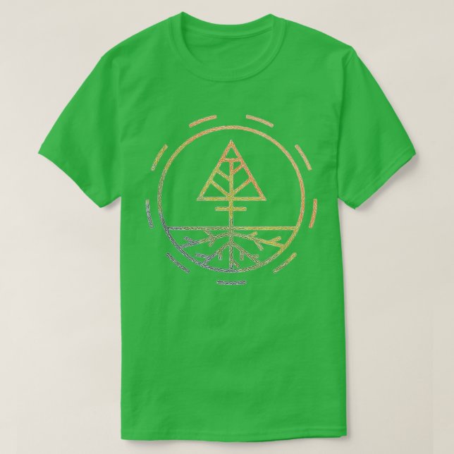 Camiseta Árbol de Chakra del Árbol de la Tierra Alquimia de (Diseño del anverso)
