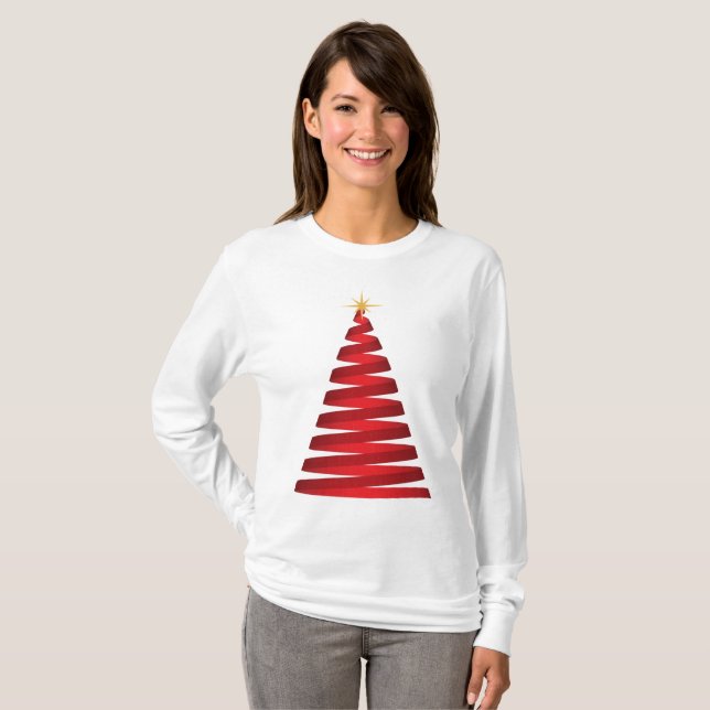 Camiseta Árbol de cinta rojo (Anverso completo)