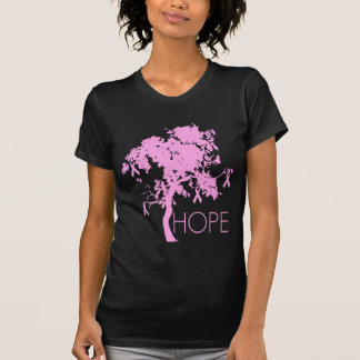 Camiseta Árbol de cinta rosado de la esperanza