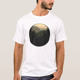 Camiseta Árbol de círculo florero amante de los bosques