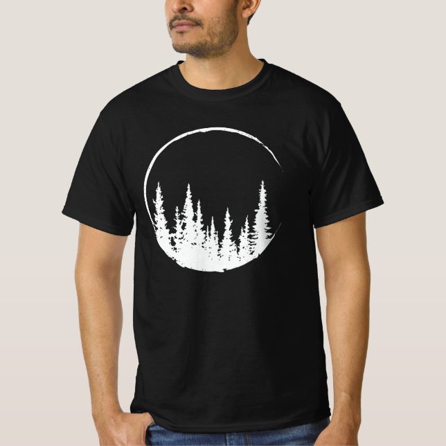 Camiseta Árbol de círculo florero amante de los bosques (Anverso)