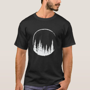 Camiseta Árbol de círculo florero amante de los bosques