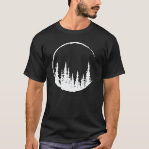 Camiseta Árbol de círculo florero amante de los bosques