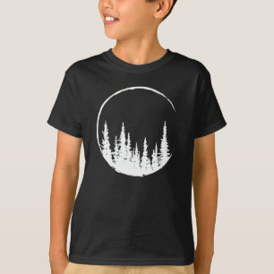 Camiseta Árbol de círculo florero amante de los bosques
