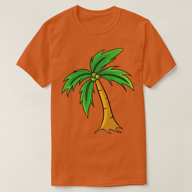 Camiseta árbol de coco (Diseño del anverso)