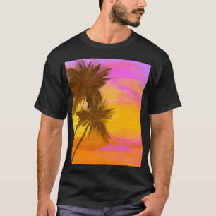 Camiseta Árbol de coco, tema tropical del verano.