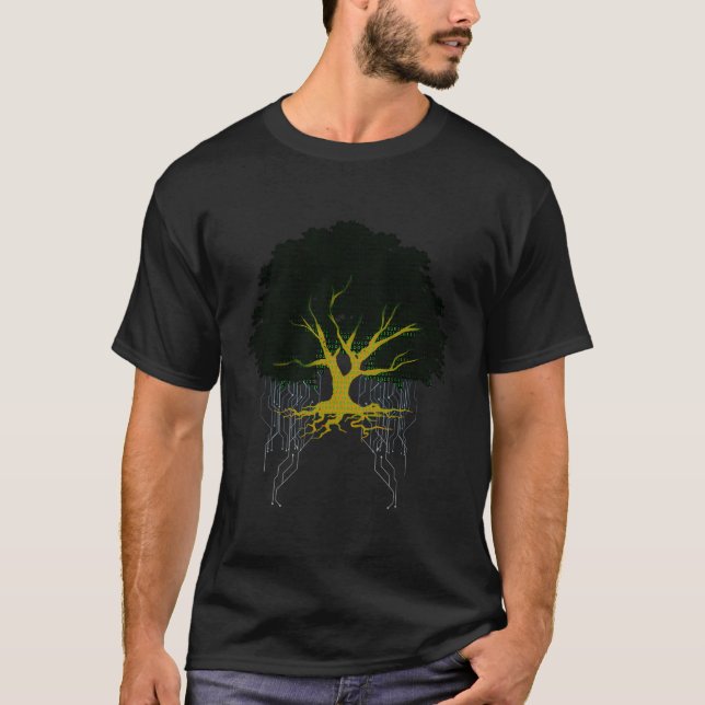 Camiseta Árbol De Código Binario De Coding Life Gift Idea D (Anverso)