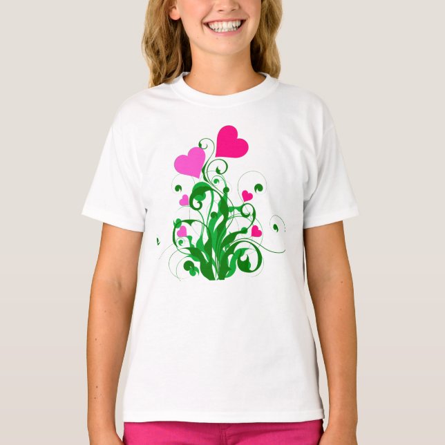 Camiseta Árbol de corazones de amor (Anverso)