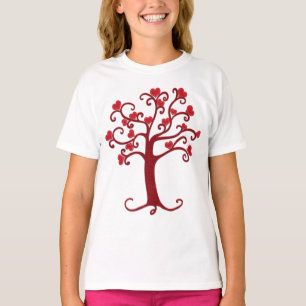 Camiseta Árbol de corazones   Valentine   Arte de Cherie