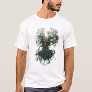 Camiseta Árbol de Cráneos Surreal Naturaleza Oscura