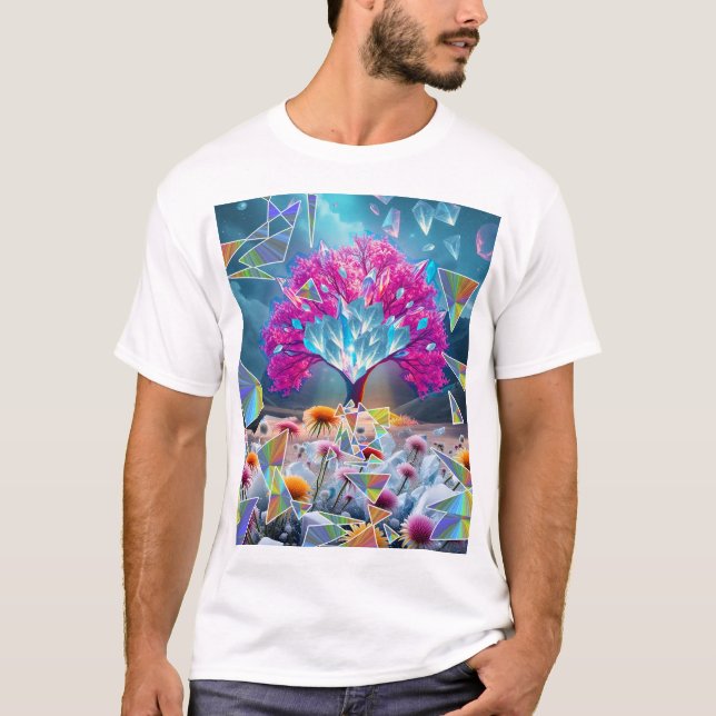 Camiseta Árbol de cristal de luz (Anverso)