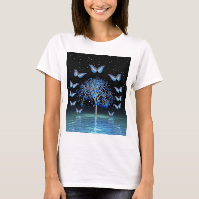 Camiseta Árbol de cristal de mariposa (Anverso)