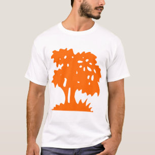 Camiseta Árbol de Dibujos Animados - Naranja
