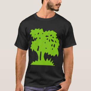 Camiseta Árbol de Dibujos Animados - Verde Marciano