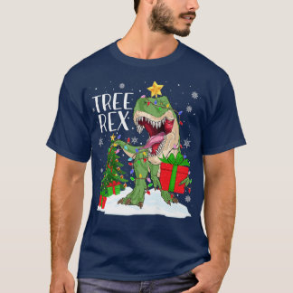 Camiseta Árbol de Dinosaurios Re Xmas enciende Funny Dinosa