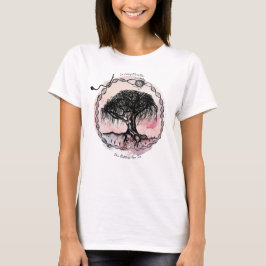 Camiseta Árbol de diosas en todas las direcciones en rosa