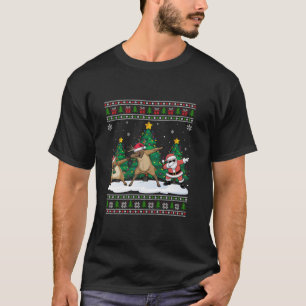 Camiseta Arbol de elco de reno de Santa Claus enciende feas