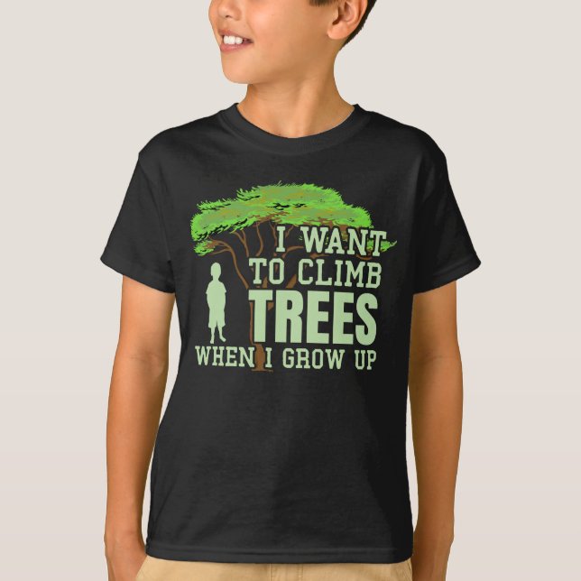 Camiseta Árbol de escalada divertida arborista para el futu (Anverso)