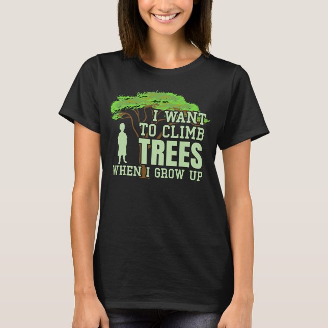 Camiseta Árbol de escalada divertida arborista para el futu (Anverso)