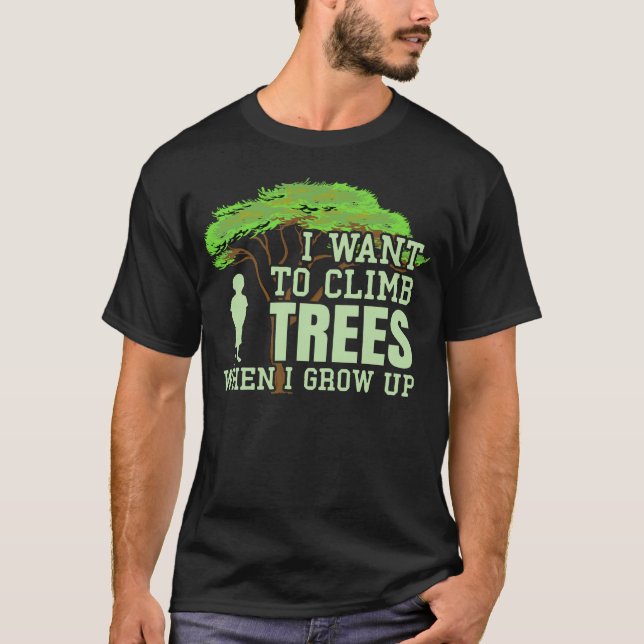 Camiseta Árbol de escalada divertida arborista para el futu (Anverso)