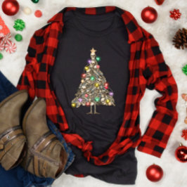 Camiseta Árbol de esqueletos con fantasía de navidades