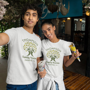 Camiseta Árbol de familia de Reunión de Familia Verde Moder